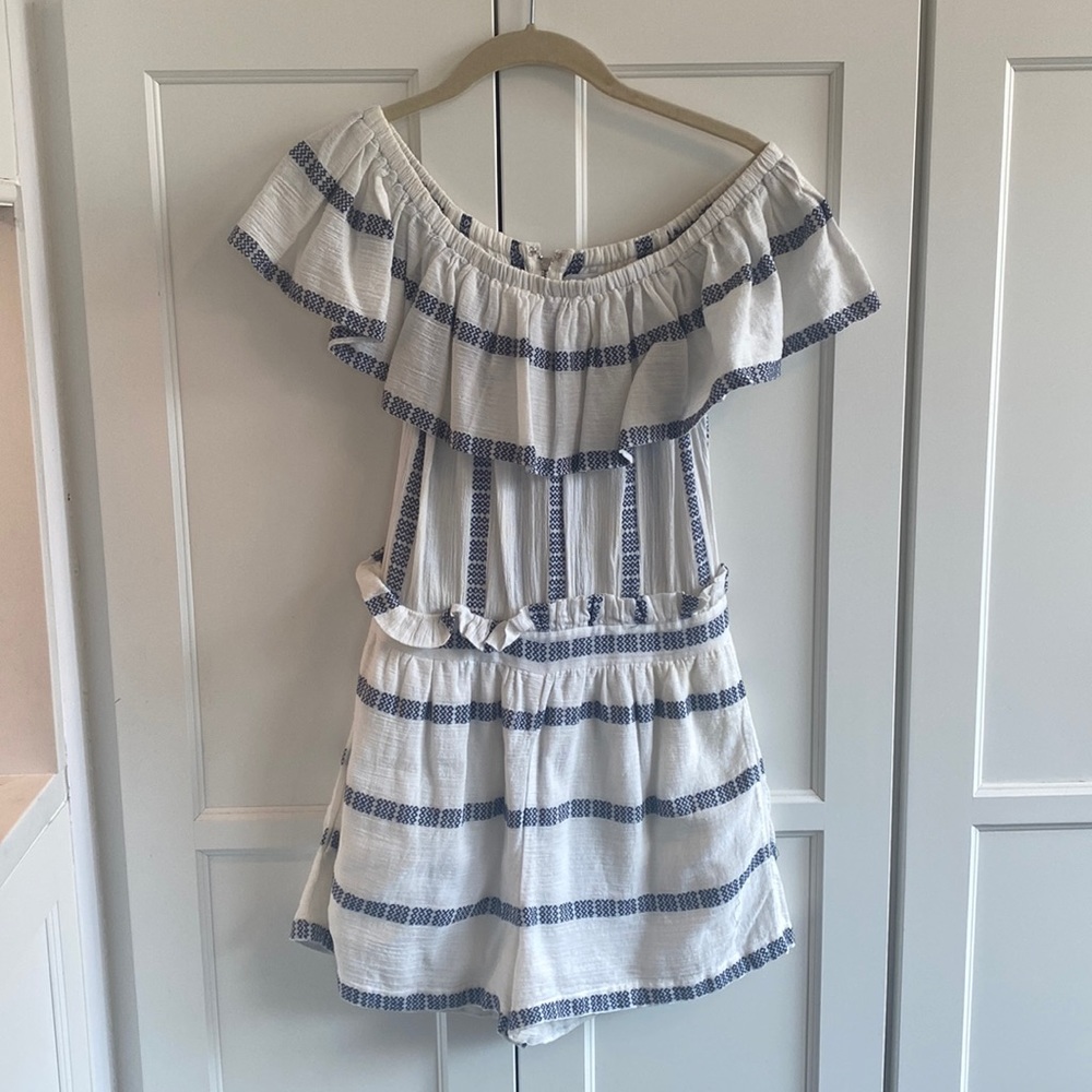 Blue and White Saylor Romper